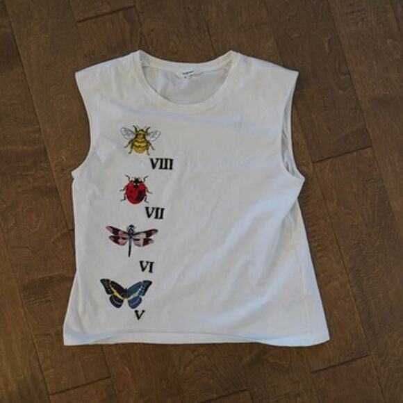 Desigual Sleeveless Crew Neck Pullover Top White Womens Size Medium - Picture 3 of 9